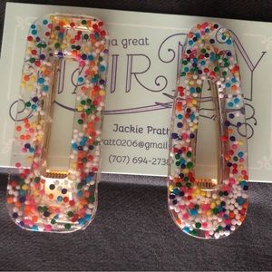 Sprinkles Hair Barrette 
Set of 2